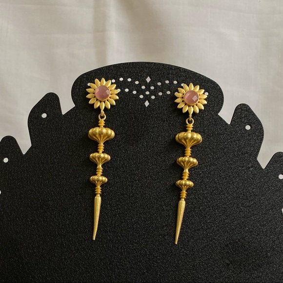 Sword and Flowers Earrings - Picture 3 of 8